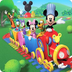 Cialda per torta Topolino Mickey Mouse Disney club house decorazione alimentare senza glutine personalizzazione grafica inclusa topper cake design (Pasta di zucchero, 18 x 18 cm)
