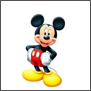 Cialda per torta Topolino Mickey Mouse Disney decorazione alimentare senza glutine personalizzazione grafica inclusa topper cake design (Ostia, 18 x 18 cm)