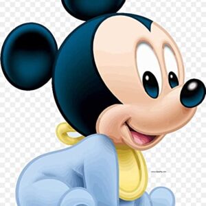 Cialda per torta Topolino Mickey Mouse decorazione alimentare senza glutine personalizzazione grafica inclusa topper cake design(formato rettangolare (Pasta di zucchero, 20 x 30 cm)