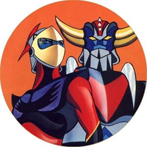 Cialda per torta UFO ROBOT GOLDRAKE decorazione alimentare senza glutine personalizzazione grafica inclusa topper cake rotonda 1 (Ostia, 16 cm)