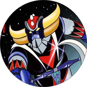 Cialda per torta UFO ROBOT GOLDRAKE decorazione alimentare senza glutine personalizzazione grafica inclusa topper cake rotonda 4 (Pasta di zucchero, 16 cm)