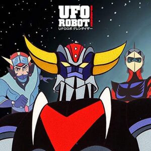 Cialda per torta UFO ROBOT GOLDRAKE decorazione alimentare senza glutine personalizzazione grafica inclusa topper cake rettangolare 2