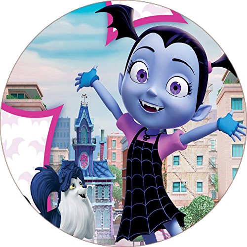 Cialda per torta VAMPIRINA decorazione alimentare senza glutine  personalizzazione grafica inclusa topper cake img 3 (Pasta di zucchero, 18  cm) - TortaPrint