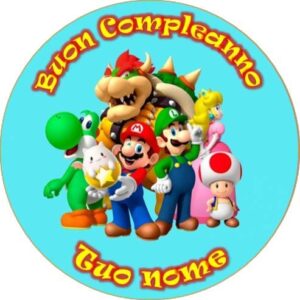 Cialda per torta SUPER MARIO (Pasta di zucchero, 20 cm)