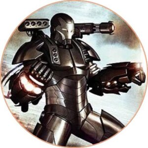 Cialda per torta WAR MACHINE Avengers decorazione alimentare senza glutine personalizzazione grafica inclusa topper cake rotondo 1 (Ostia, 16 cm)