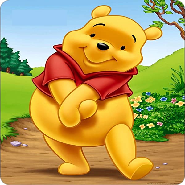 Cialda per torta WINNIE THE POOH decorazione alimentare senza glutine personalizzazione grafica inclusa topper cake quadrato 7 (Ostia, 18 x 18 cm)