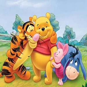 Cialda per torta WINNIE THE POOH decorazione alimentare senza glutine personalizzazione grafica inclusa topper cake rettangolare 5 (Pasta di zucchero, 25 x 15 cm)