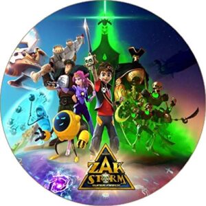 Cialda per torta ZAK STORM decorazione alimentare senza glutine personalizzazione grafica inclusa topper cake rotondo 4 (Pasta di zucchero, 18 cm)