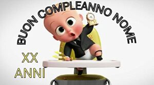 Cialda per torta rettangolare BABY BOSS decorazione alimentare senza glutine personalizzazione grafica inclusa topper cake design img 04