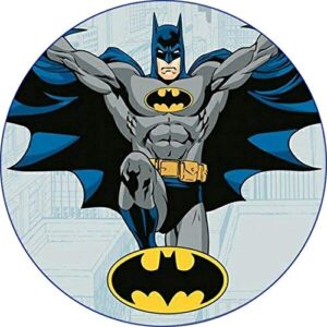 Cialda per torta rotonda BATMAN decorazione alimentare senza glutine personalizzazione grafica inclusa topper cake design img 01