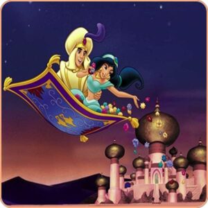 Cialda per torta tema ALADDIN JASMINE GENIO stampa alimentare personalizzabile Gluten Free _ quadrata_ img 8