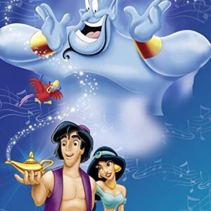 Cialda per torta tema ALADDIN JASMINE GENIO stampa alimentare personalizzabile Gluten Free _ rettangolare img 1