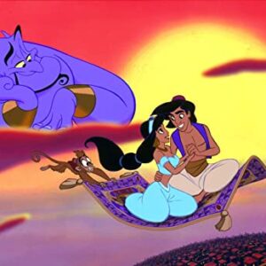 Cialda per torta tema ALADDIN JASMINE GENIO stampa alimentare personalizzabile Gluten Free _ rettangolare img 2