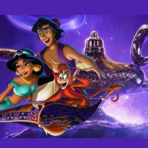 Cialda per torta tema ALADDIN JASMINE GENIO stampa alimentare personalizzabile Gluten Free _ rettangolare img 9