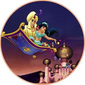 Cialda per torta tema ALADDIN JASMINE GENIO stampa alimentare personalizzabile Gluten Free _ rotonda _ img 8