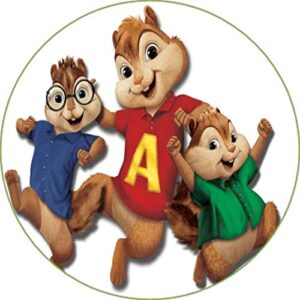 Cialda per torta tema ALVIN SUPERSTAR stampa alimentare personalizzabile Gluten Free rotonda img 3