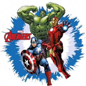 Cialda per torta tema AVENGERS stampa alimentare personalizzabile Gluten Free rettangolare img 3
