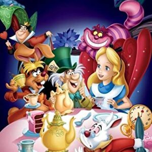 Cialda per torta tema Alice Nel Paese dell Meraviglie stampa alimentare personalizzabile Gluten Free rettangolare img 2