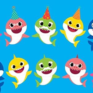 Cialda per torta tema BABY SHARK stampa alimentare personalizzabile Gluten Free rettangolare img 1