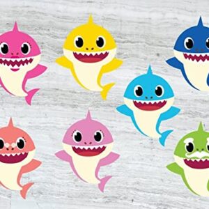 Cialda per torta tema BABY SHARK stampa alimentare personalizzabile Gluten Free rettangolare img 6