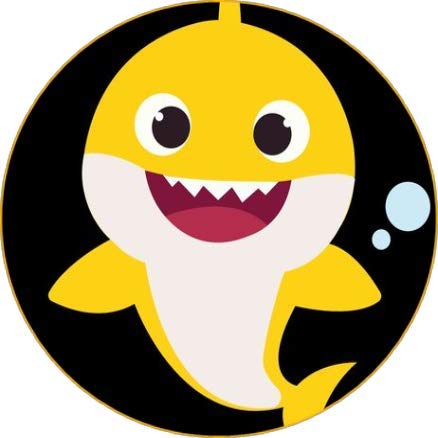 Cialda per torta tema BABY SHARK stampa alimentare personalizzabile Gluten Free rotonda 5