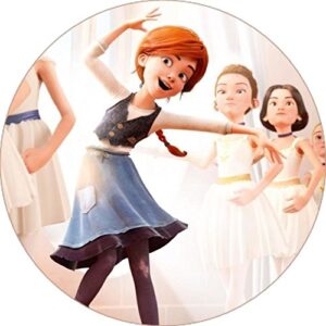 Cialda per torta tema BALLERINA stampa alimentare personalizzabile Gluten Free rotonda img 3