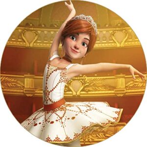 Cialda per torta tema BALLERINA stampa alimentare personalizzabile Gluten Free rotonda img 6