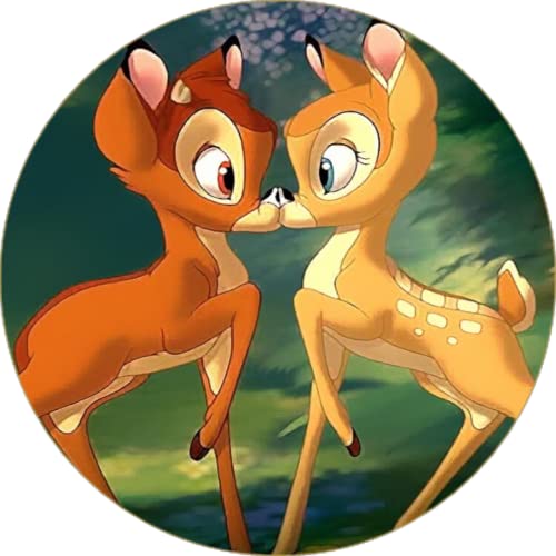 Cialda per torta tema BAMBI stampa alimentare personalizzabile Gluten Free rotonda img 2