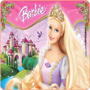 Cialda per torta tema BARBIE stampa alimentare personalizzabile Gluten Free quadrata img 2