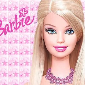 Cialda per torta tema BARBIE stampa alimentare personalizzabile Gluten Free rettangolare img 1