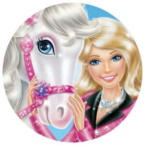 Cialda per torta tema BARBIE stampa alimentare personalizzabile Gluten Free rotonda img 8