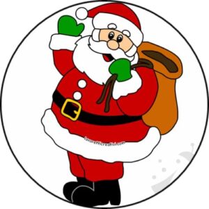 Cialda per torta tema BUON NATALE stampa alimentare personalizzabile Gluten Free rotonda img 7