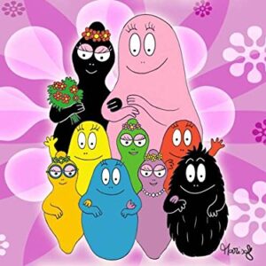 Cialda per torta tema Barbapapà stampa alimentare personalizzabile Gluten Free rettangolare img 3