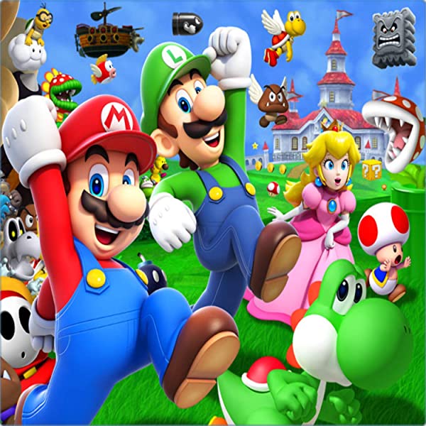 Cialda per torta tema SUPERMARIO SUPER MARIO stampa alimentare personalizzabile Gluten Free quadrata img 4