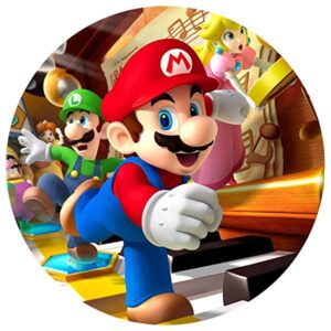 Cialda per torta tema SUPERMARIO SUPER MARIO stampa alimentare personalizzabile Gluten Free rotonda img 9