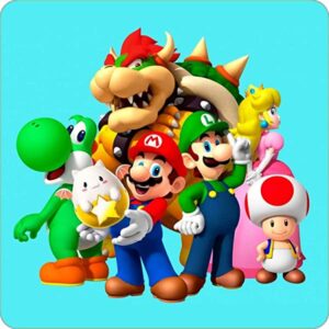 Cialda per torta tema SUPERMARIO SUPER MARIO stampa alimentare personalizzabile gluten Free quadrata img 0