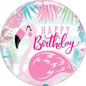 Cialda per torta tema festa FENICOTTERI decorazione alimentare senza glutine personalizzazione grafica inclusa topper cake rotondo img 6 (Ostia, 20 cm)