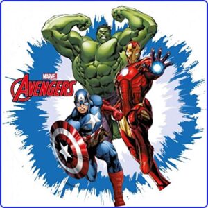 Cialda quadrata per torta AVENGERS Hulk, Capitan America, Iron Man, Thor, decorazione alimentare senza glutine personalizzazione grafica inclusa topper cake design img 01