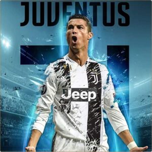 Cialda quadrata per torta CRISTIANO RONALDO CR7 JUVENTUS decorazione alimentare senza glutine personalizzazione grafica inclusa topper cake design img 8 (Pasta di zucchero, 18x18 cm)