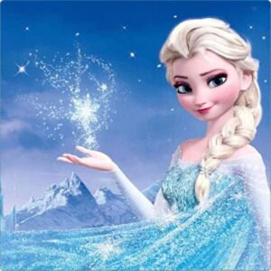 Cialda quadrata per torta FROZEN decorazione alimentare senza glutine personalizzazione grafica inclusa topper cake design img 5 (Pasta di zucchero, 20x20 cm)