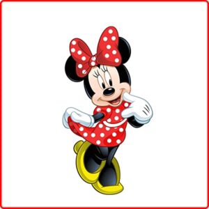 Cialda quadrata per torta MINNIE TOPOLINA decorazione alimentare senza glutine personalizzazione grafica inclusa topper cake design img 1 (Pasta di zucchero, 16x16 cm)
