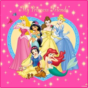 Cialda quadrata per torta PRINCIPESSE DISNEY decorazione alimentare senza glutine personalizzazione grafica inclusa topper cake design img 6 (Ostia, 20x20 cm)