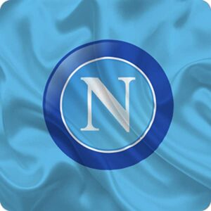 Cialda quadrata per torta SCUDETTO NAPOLI CALCIO SERIE A decorazione alimentare senza glutine personalizzazione grafica inclusa topper cake design img 2 (Ostia, 18x18 cm)