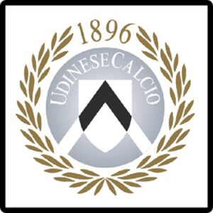 Cialda quadrata per torta SCUDETTO UDINESE CALCIO SERIE A decorazione alimentare senza glutine personalizzazione grafica inclusa topper cake design img 2 (Ostia, 18x18 cm)