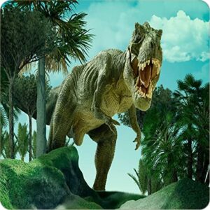 Cialda quadrata per torta T-REX dinosauro decorazione alimentare senza glutine personalizzazione grafica inclusa topper cake design img 03 (Ostia, 16 x 16 cm)