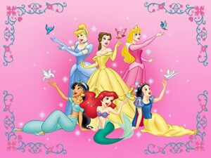 Cialda rettangolare per torta PRINCIPESSE DISNEY decorazione alimentare senza glutine personalizzazione grafica inclusa topper cake design img 3 (Ostia, 20x25 cm)