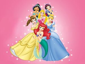 Cialda rettangolare per torta PRINCIPESSE DISNEY decorazione alimentare senza glutine personalizzazione grafica inclusa topper cake design img 1