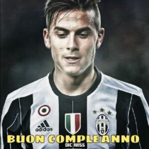 Cialda rettangolare per torta Paulo Dybala Juventus decorazione alimentare senza glutine personalizzazione grafica inclusa topper cake design img 02 (Ostia, 25 x 15 cm)