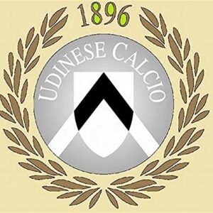 Cialda rettangolare per torta SCUDETTO UDINESE CALCIO SERIE A decorazione alimentare senza glutine personalizzazione grafica inclusa topper cake design img 1 (Ostia, 15x25 cm)