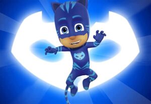 Cialda rettangolare per torta Super Pigiamini Gattoboy decorazione alimentare senza glutine personalizzazione grafica inclusa topper cake design (Ostia, 25 x 20 cm)